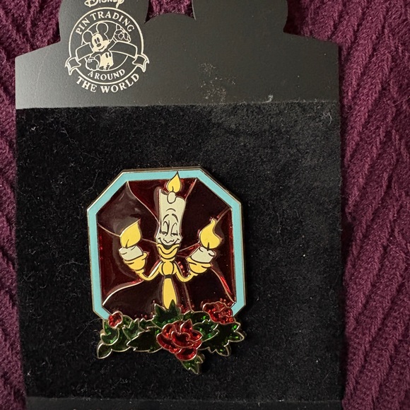 Disney Other - Limited Edition Lumiere Beauty And The Beast Stained Glass Trading Pin 2010